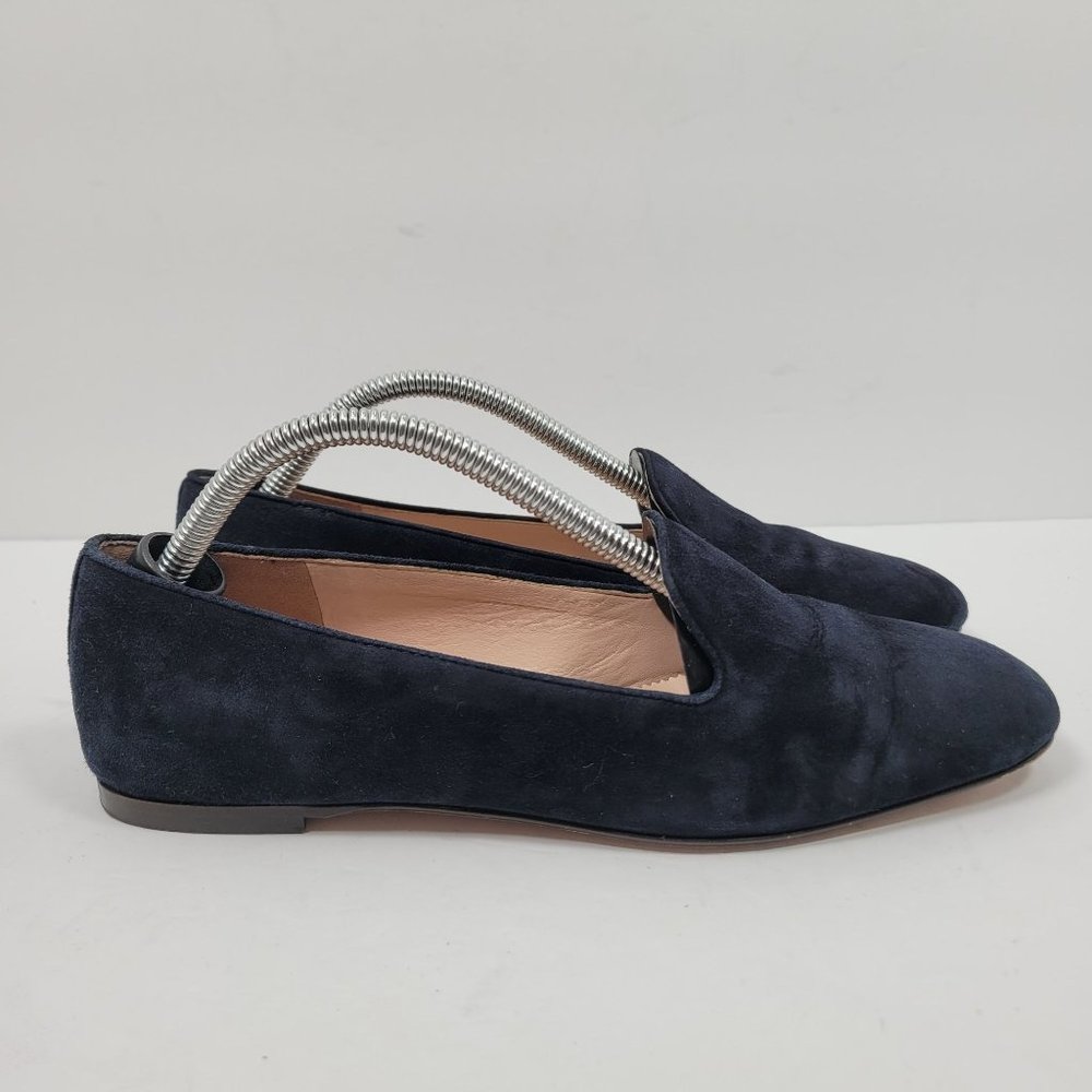 J. Crew Women's Suede Smoking Dark Navy Loafers US Size 6.5